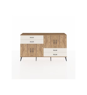 Arges Konsol 3 Raflı 4 Çekmeceli 4 Kapaklı 176x30x99 Çam-Çam/Aytaşı