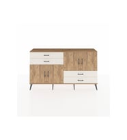 Arges Konsol 3 Raflı 4 Çekmeceli 4 Kapaklı 176x30x99 Çam-Çam/Aytaşı