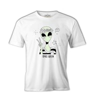 Space Queen Beyaz Erkek Tshirt