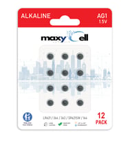 Maxycell 12 Adet AG1 LR621 1.5V MaxyCell Düğme Piller
