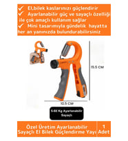 Özel Üretim El Bilek Kol Güçlendirici Kas Yapma Ayarlanabilir Sayaçlı Bilek Güçlendirme Yayı 5-60 Kg
