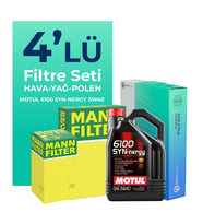 MANN Alfa Mito 1.4 TB Filtre Bakım Seti Motul Motor Yağlı (2009-2018) 4 Lü
