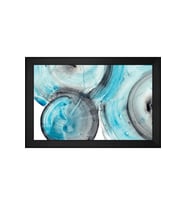 Soyut Şekiller Motifli Kanvas Tablo 80 x 110 cm Siyah Çerçeve