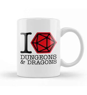 I Love Dungeons And Dragons Kupa Bardak Porselen
