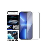 Iphone 13 Pro Max Ekran Koruyucu Toz Filitreli Izgaralı Anti Dust Tam Kaplayan Kırılmaz Cam