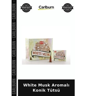 Özel Üretim Aromatik Koku Meditasyon Rahatlatıcı Ev Dekor Esans White Musk Aromalı Konik Tütsü