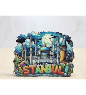 Ahşap İstanbul Temalı Magnet