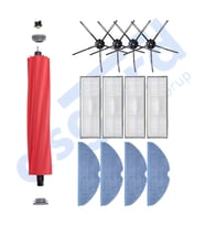 ROBOROCK S7 ( PLUS- MAXV-MAXV ULTRA- PRO ULTRA ) UYUMLU 1 Ana Fırça 4 Yan Fırça 4 Filtre 4 Mop PKT-iasgf0000724