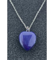 Doğal Taş Kalp Kolye ( Ortalama 2 cm Uzunluk 2 cm Genişlik )