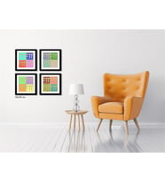 Çerçeveli Doku Efektli Tablo Seti 65x65 cm