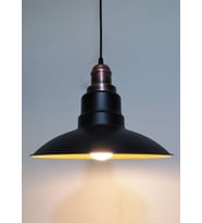 RİOLİGHT RETRO SİYAH İÇİ GOLD TEKLİ METAL SARKIT ÇAP: 30CM