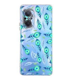 PrintiFy Huawei Nova 9 Se ile Uyumlu Nazar Boncuğu 3 Baskılı Kamera Korumalı Şeffaf Silikon Kılıf