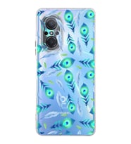 PrintiFy Huawei Nova 9 Se ile Uyumlu Nazar Boncuğu 3 Baskılı Kamera Korumalı Şeffaf Silikon Kılıf