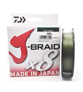 Daiwa J-Braid X8 Dark Green Olta Misinası 300Mt  Dark Green-0,20 mm