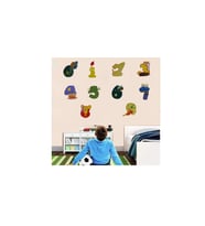 DUVAR ÇIKARTMA STICKER DEKORATİF DUVAR KAĞIDI,SÜS  İKİ ADET RENKLİ RAKAMLI PVC 48X33X0,5CM