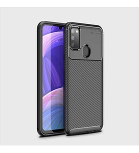Samsung Galaxy M30S Kılıf Esnek Soft Karbon Tasarım Legion Serisi (Siyah)