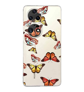 PrintiFy Huawei P50 Pro ile Uyumlu 1mm Slim Fit Water Color 2 Baskılı Şeffaf  Kılıf