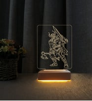 Viking Tasarım Lamba Kişiye Özel İsimli 3d Led Masa Lambası Doğum Günü Hediyesi Lamba