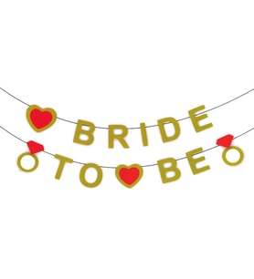 Bride To Be Banner, 3,50 mt, Altın