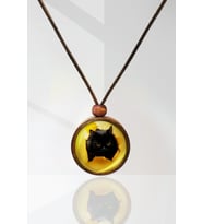 Kedi Ahşap Kolye