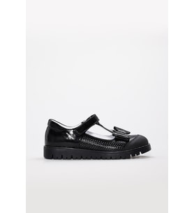 Hakiki Deri  Unisex Çocuk Casual Ayakkabı 157XA033 (Siyah)