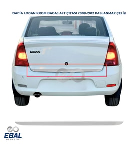Dacia Logan FAZ 2 Krom Bagaj Alt Çıtası 2008-2012 P.Çelik