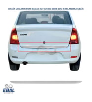 Dacia Logan FAZ 2 Krom Bagaj Alt Çıtası 2008-2012 P.Çelik