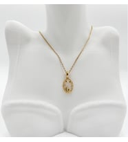 Fıora Ay Yıldız Temalı Gold Çelik Kolye - Kadın - Hediyelik - Şık