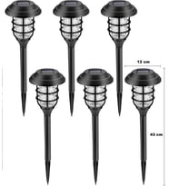 6 Adet Saplamalı Solar Güneş Enerjili Bahçe Lambası Büyük Boy X20