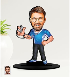 Kişiye Özel Karikatürlü Beden Eğitimi ve Spor Öğretmeni - Koç MDF Biblo