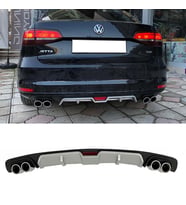 Vw Jetta Mk6 FL Gri Difüzör 4 Krom Egzoz Görünümlü Difizör Arka Ek Body Kit 2015-2018