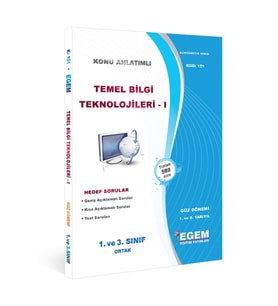 Egem Yayınları AÖF 1. Sınıf Temel Bilgi Teknolojileri Güz Dönemi 1. Yarıyıl Konu Anlatımlı Soru Bankası (Çok Renkli)