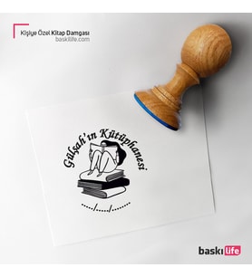 Kişiye Özel Kitap Damgası Kitap Mührü Kaşe Kitap Mühür Özel Damga 355