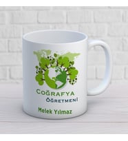 Kişiye Özel Meslek Coğrafya Öğretmeni Hediyelik Kupa Bardak 1 Adet