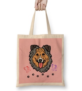 Funny Dog Lover Gift For Women Men Bez Çanta Uzun Saplı