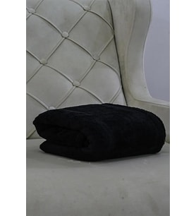Wellsoft Battaniye Televizyon Battaniyesi Peluş Polar Battaniye Tek Kişilik 170 * 230 Siyah