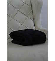 Wellsoft Battaniye Televizyon Battaniyesi Peluş Polar Battaniye Tek Kişilik 170 * 230 Siyah