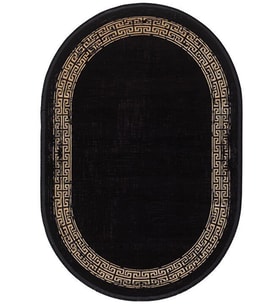 Black&Brown 11298 Oval Halı (Siyah)