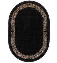 Black&Brown 11298 Oval Halı (Siyah)
