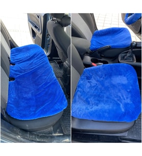 Yumuşak Tüylü Peluş Serme Oto Koltuk Koruyucu Minder Ön Arka
