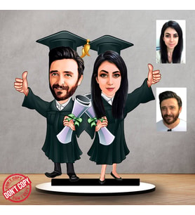 Kişiye özel Mezun Sevgili Hediyesi ,Mezuniyet günü Karikatür Hediyesi, Karikatür hediye, Dekoratif , Sevgililer günü Hediyesi
