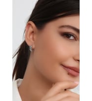 Kadın 925 Ayar Gümüş Küpe (Rodyum)