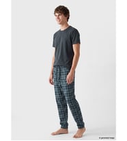 LC WAIKIKI İndigo Regular Fit Ekose Erkek Pijama Alt