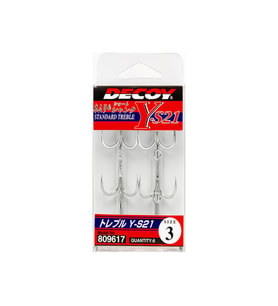 DECOY Y-S21 Standart Treble Üçlü Maket Balık İğnesi 3