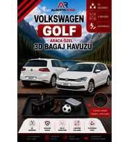 Volkswagen Golf 5 Plus --2014 2005 - 2005 Araca Özel 3D Bagaj Havuzu