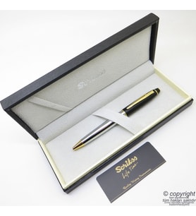 Scrikss Special İsme Özel Mat Siyah & Gold Krom Tükenmez Kalem Set
