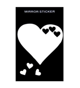 DEKORATİF KIRILMAZ AYNA STICKER (Kalp)