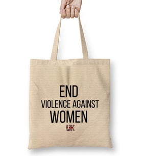 End Violence Against Women Sista Sasha Bez Çanta Uzun Saplı
