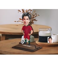 BK Gift Kişiye Özel Futbolcu Karikatürlü Ahşap Biblo-13 , Arkadaşa Hediye , Sevgiliye Hediye, Kişiye Özel Biblolar