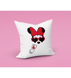 Minnie Mouse Sevgili Çift Tasarımlı Yastık